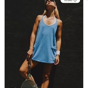 Free People Movement Hot Shot Mini Dress sold out size and color Denim Blue